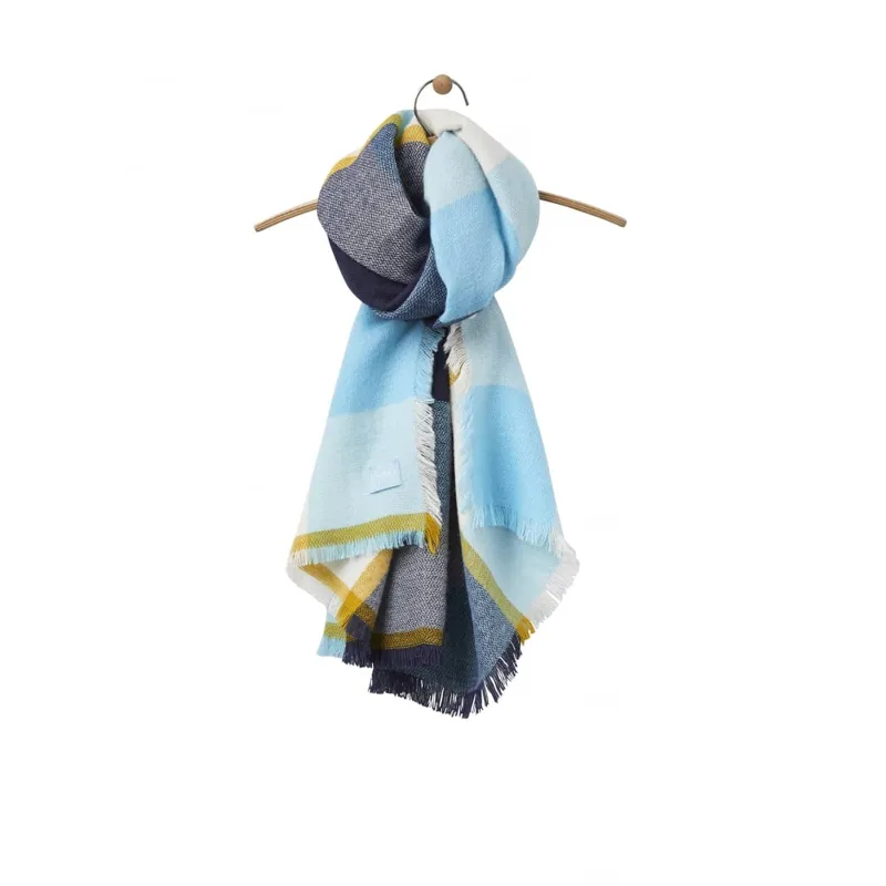 Joules Berkley Scarf - Duck Egg Check